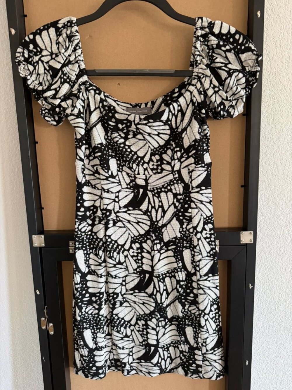 Urban Outfitters Butterfly Print Puff Mini Dress